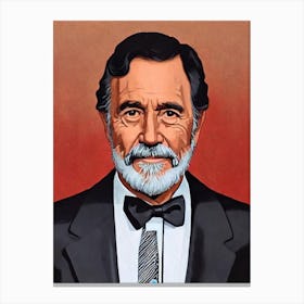 Jason Robards Illustration Movies Canvas Print