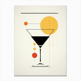 Mid Century Modern Sidecar Floral Infusion Cocktail 4 Canvas Print