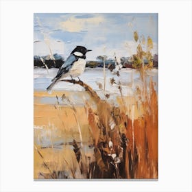 Bird Painting Magpie 5 Canvas Print