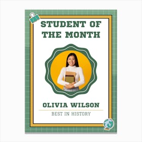 Student Of The Month Olivia Wilson, Classroom Decor, Classroom Posters, Motivational Quotes, Classroom Motivational portraits, Aesthetic Posters, Baby Gifts, Classroom Decor, Educational Posters, Elementary Classroom, Gifts, Gifts for Boys, Gifts for Girls, Gifts for Kids, Gifts for Teachers, Inclusive Classroom, Inspirational Quotes, Kids Room Decor, Motivational Posters, Motivational Quotes, Teacher Gift, Aesthetic Classroom, Famous Athletes, Athletes Quotes, 100 Days of School, Gifts for Teachers, 100th Day of School, 100 Days of School, Gifts for Teachers,100th Day of School,100 Days Svg, School Svg,100 Days Brighter, Teacher Svg, Gifts for Boys,100 Days Png, School Shirt, Happy 100 Days, Gifts for Girls, Gifts, Silhouette, Heather Roberts Art, Cut Files for Cricut, Sublimation PNG, School Png,100th Day Svg, Personalized Gifts Canvas Print