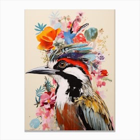 Bird With A Flower Crown Bird Canvas Print