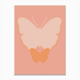 Coral Butterfly Canvas Print