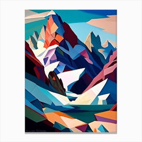 Los Glaciares National Park Argentina Cubo Futuristic Canvas Print