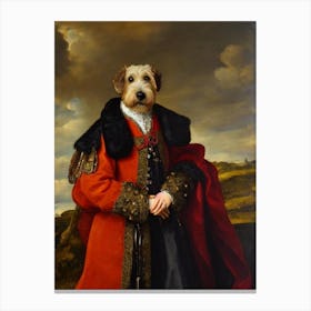 Soft Coated Wheaten Terrier 2 Renaissance Portrait Oil Painting Canvas Print