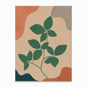 Neutral Earthy Tone Plant Canvas Print