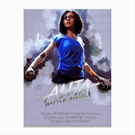 Battle Angel Alita Quotes Canvas Print