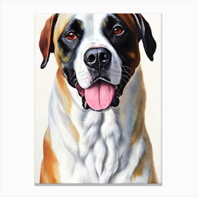 Dogo Argentino Watercolour dog Canvas Print