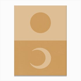 Sun Moon Print 3 Canvas Print