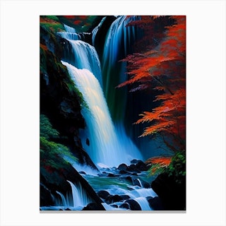 Shiraito Falls, Japan Nat Viga Style Canvas Print