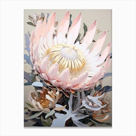 Flower Illustration Protea 6 Canvas Print