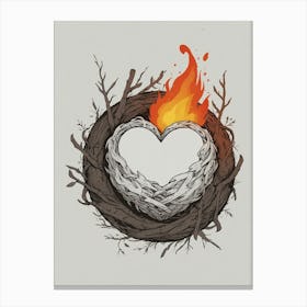 Heart Of Fire 1 Canvas Print