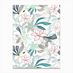 Exotic Lily White Canvas Print