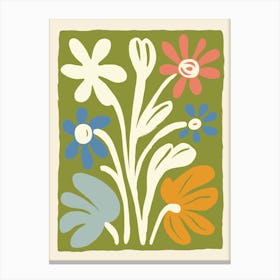 Flowers In A Square 1 Canvas Print