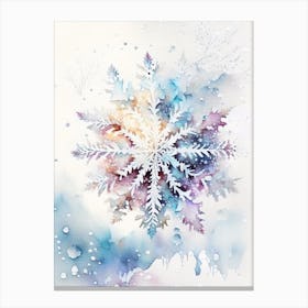 Unique, Snowflakes, Storybook Watercolours 1 Canvas Print