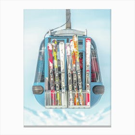 Colorful Ski Lift Canvas Print