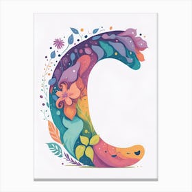 Colorful Letter C Illustration 32 Canvas Print