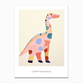 Nursery Dinosaur Art Camptosaurus 1 Poster Canvas Print