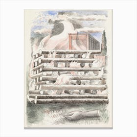 Design For Urne Buriall Funeral Pyre (1932), Paul Nash Canvas Print