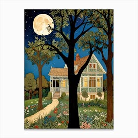 William Morris Moonlight In The Woods 31 Canvas Print