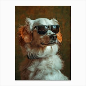 Dog In Sunglasses. Generated AI. Art Print Canvas Print