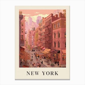 Vintage Travel Poster New York 3 Canvas Print