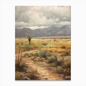 Desert Oil Painting Southwestern Art Print Vintage Wall Art Canvas Print