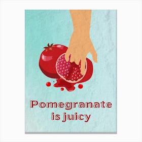 Juicy pomegranate Canvas Print