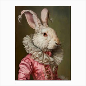 Victorian Animals Portrait, Royal Lady Rabbit Vintage Print, Dressed Animal Altered Art, Renaissance Animal Printable Art, Animal Lover Gift Canvas Print