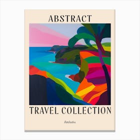 Abstract Travel Collection Poster Barbados 3 Canvas Print