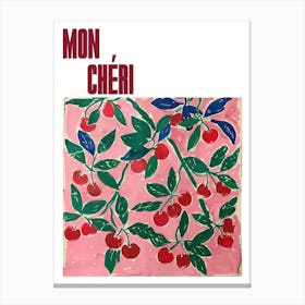 Mon Cheri Poster Summer Cherries Painting Matisse Style 5 Canvas Print