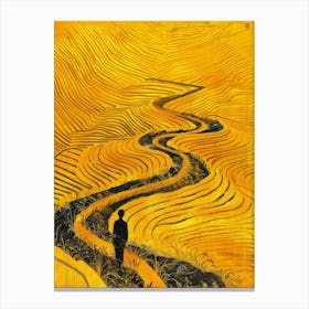 Yellow Rice Fields Canvas Print