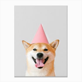 Funny Dog With White Background Canvas Print