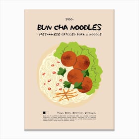 Bun Cha Noodles Canvas Print