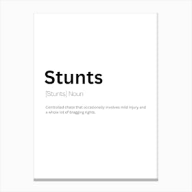 Stunts Definition Meaning Canvas Print