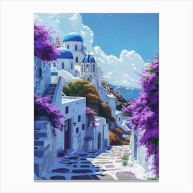 Beautiful Santorini Greece Wall Art 9 Canvas Print