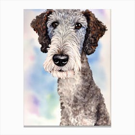 Bedlington Terrier Watercolour dog Canvas Print