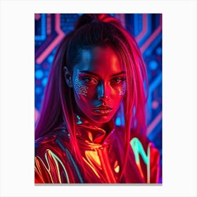 Futuristic Girl Canvas Print