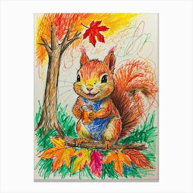 Autumn Squirrel 2 Canvas Print