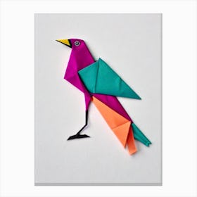 Kiwi Origami Bird Canvas Print