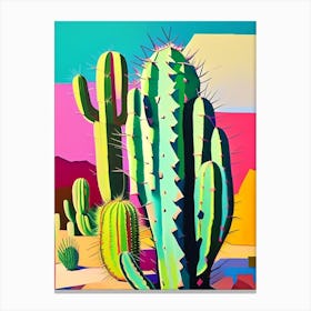 Nopal Cactus Modern Abstract Pop 1 Canvas Print