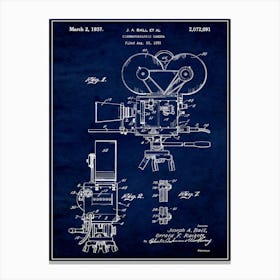 Cinematographic Camera 1937 Canvas Print