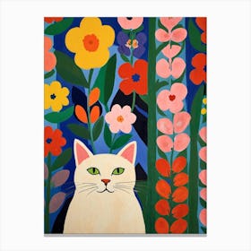 Cat In The Garden 6 Canvas Print