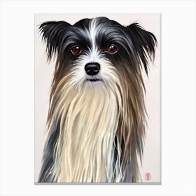 Chinese Crested 3 Watercolour dog Canvas Print