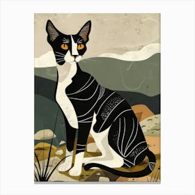 Cat In The Desert 2 Canvas Print