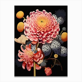 Surreal Florals Chrysanthemum 2 Flower Painting Canvas Print