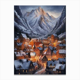 Village In The Mountains 1 Canvas Print