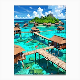 Tropical Island Resort 1 Canvas Print