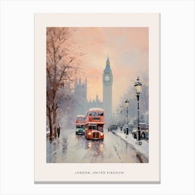 Dreamy Winter Painting Poster London United Kingdom 6 Canvas Print