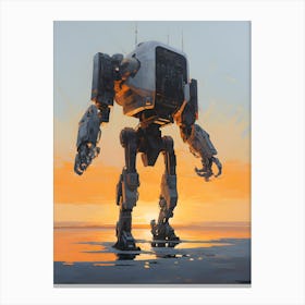 Robots At Sunset Canvas Print