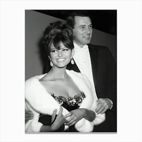 Rock Hudson And Claudia Cardinalle Canvas Print